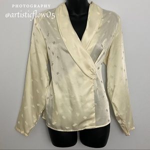 NEW! Vintage! 90’s Porsha Dressy Wrap Blouse NWOT